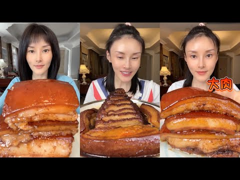 ASMR SOSLU ÇİN YEMEKLERİ YEME | PORK BELLY | EATING SPICY CHINESE FOOD SATISFYING MUKBANG 먹방 🌶 #54