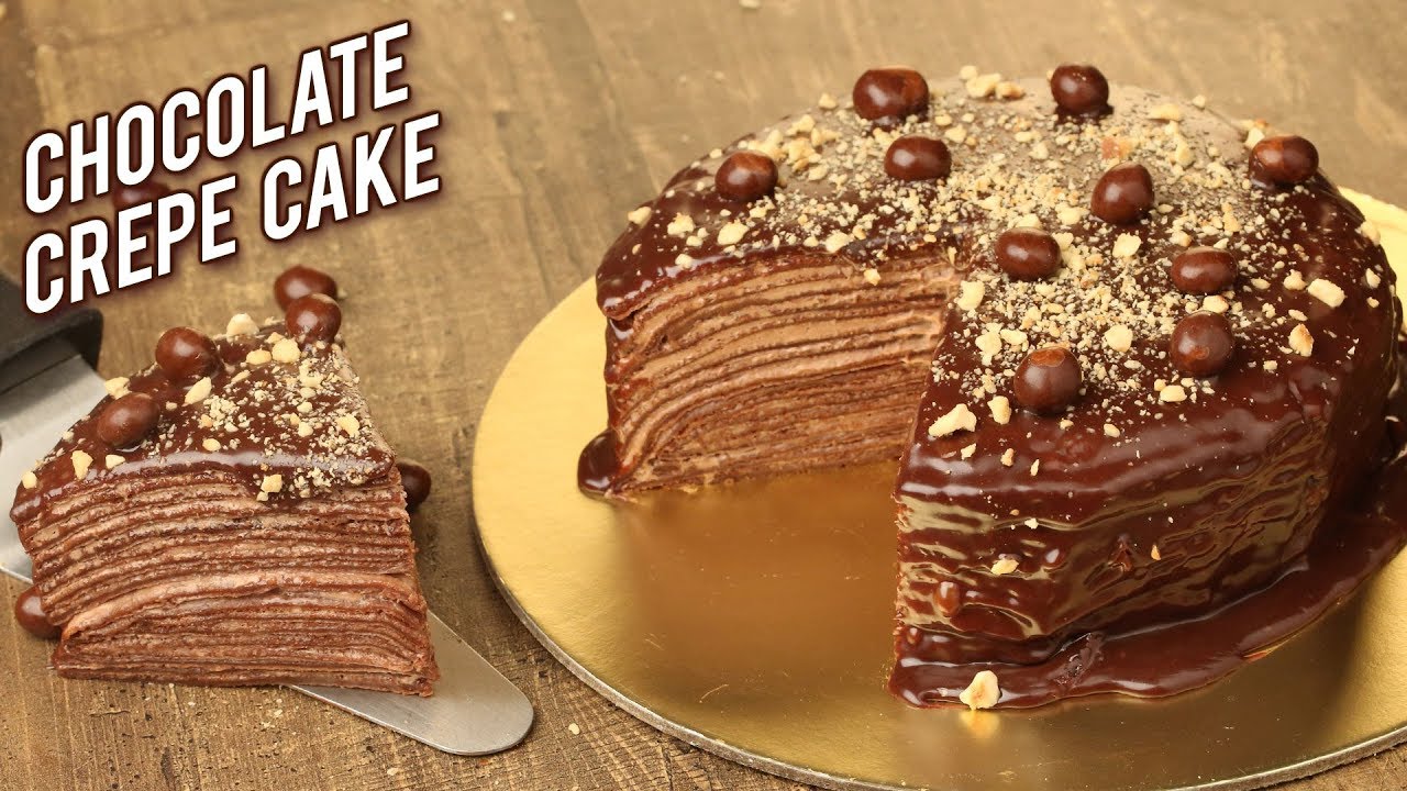 Chocolate Crepe Cake Recipe - Homemade Chocolate Cake Without Oven - Eggless Cake Recipe - Bhumika | Rajshri Food