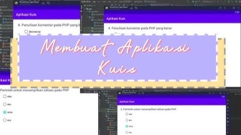 Membuat Aplikasi Kuis Pada Android Studio
