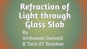 Glass Slab: Lateral displacement of light :10th ICSE/CBSE