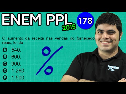 ENEM PPL 2015 Matematica #43 - Porcentagem e Operações com Decimais