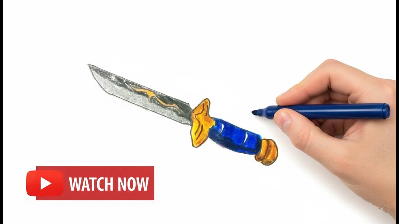 Key Skin Drawing Rival How to draw Knife Glorious skin in roblox rivals - YouTube