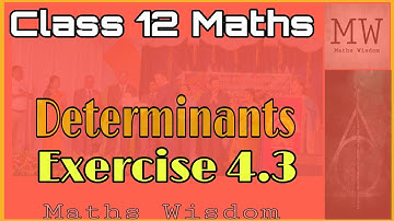 class 12 maths - Determinants - ex.4.3