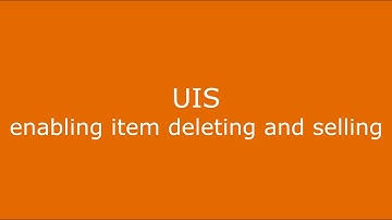 Universal Inventory System : Deleting and selling items