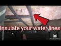 How to insulate water lines/pipes