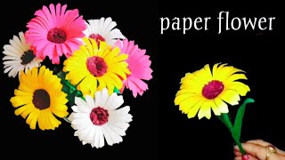 DIY Easy Paper Flower / Beautiful Paper Flower Making /How to make Easy Paper Flower /Home Decor/DIY