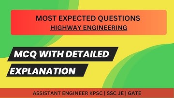 HIGHWAY ENGINEERING MCQ