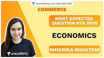 Most Expected Question NTA 2020 | Economics | Commerce | NTA UGC NET 2020 | Niharika Bhagtani