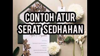 CONTOH SERAT SEDHAHAN DAN ATUR SERAT SEDHAHAN || Undangan pernikahan dalam bahasa Jawa