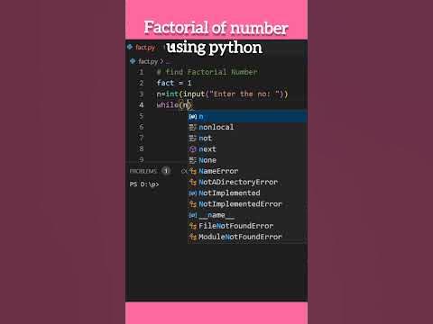 python program to find factorial of a number | factorial in python | # ...