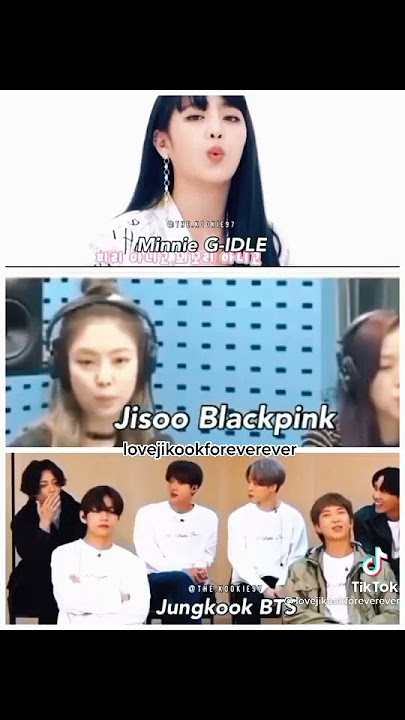 Minnie vs jisoo vs jungkook whistling 💜✨ #kpop #minnie #jisoo #jungkook #bts #blackpink #gidle #jk