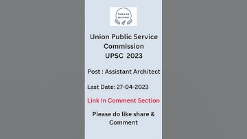 UPSC jobs 2023 | Assistant Architect | latest government jobs 2023 in tamil | government jobs