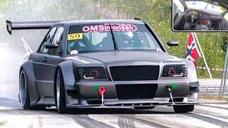 900+Hp MERCEDES 190 Twin-Turbo V8 || Brutal Sound & ONBOARD by HillClimb Monsters 60,597 views 2 weeks ago 4 minutes, 8 seconds