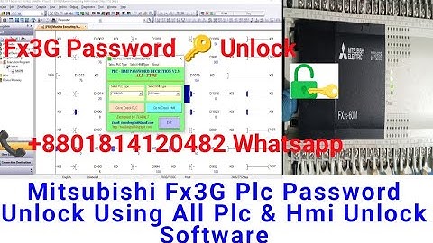 Mitsubishi Fx3G Plc Password Unlock Using All Plc & Hmi Unlock Software