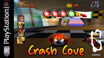 [PS1] Crash Team Racing Gameplay - Crash Cove