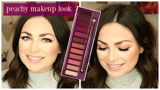 PRETTY PEACH MAKEUP | NATURAL GLAM | Urban Decay Cherry Palette | Kelsey Kristyn