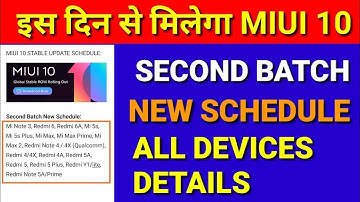 MIUI 10 Stable Update November New Schedule for all devices |Redmi note 4, Redmi Y1, Redmi 4 miui 10