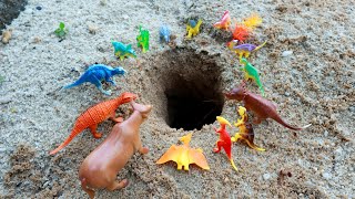 SERU BANGET Berburu Mainan Dinosaurus Lucu Di Lubang Misterius part36 | hobbybermaiofficial
