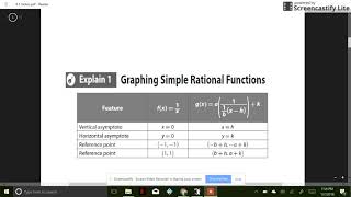 Section 8.1 - Graphing Simple Rational Functions (Part 1)