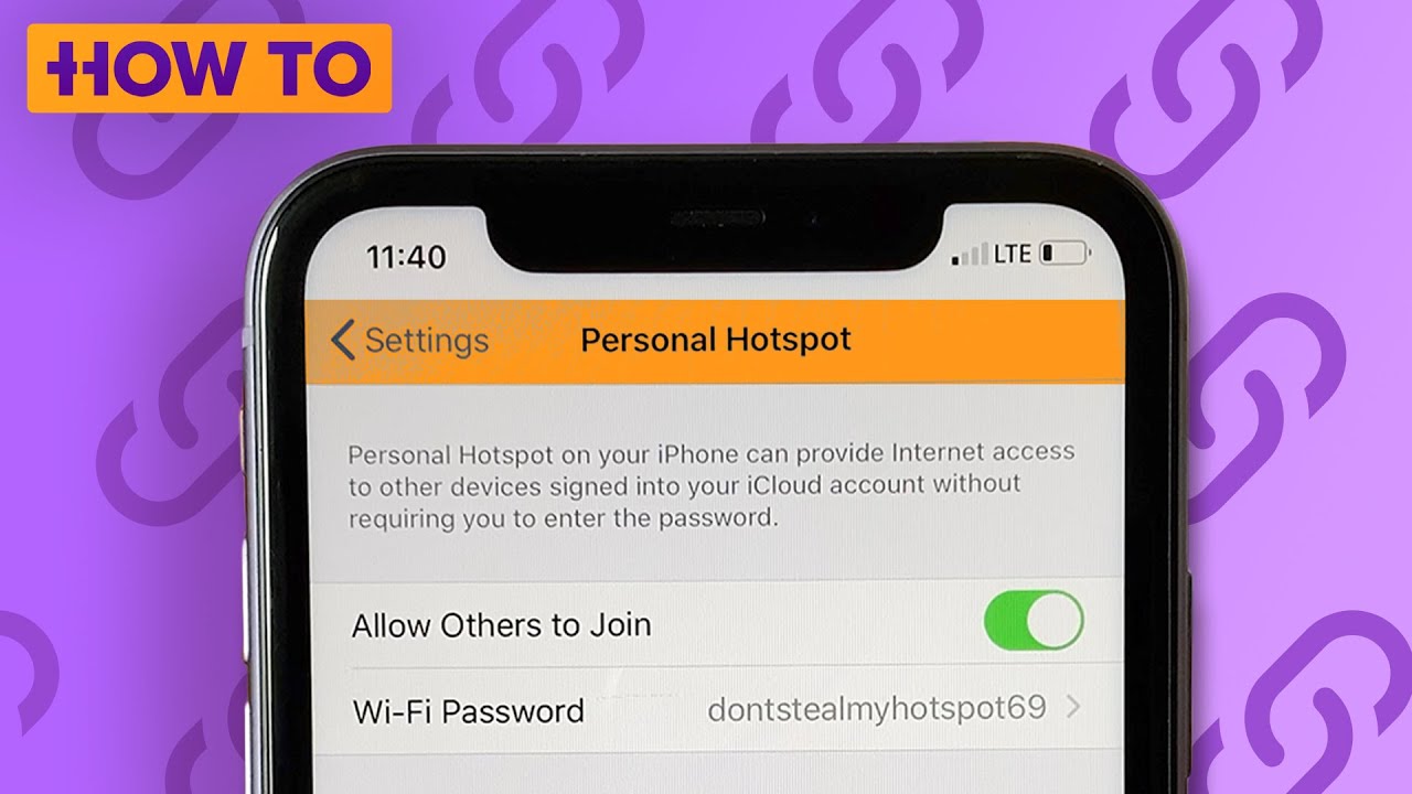 How to set up an iPhone hotspot and sharing - YouTube