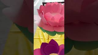 ?Beautiful Diy paper lotus flower ?in 2 different sizes  youtubeshorts ytshorts viral shorts