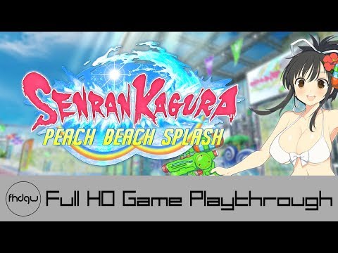 SENRAN KAGURA Peach Beach Splash - Full Game Playthrough (No Commentary)