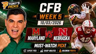 Information Maryland vs Nebraska Pick 10/3/26 College Football Week 5 Pick Prediction News
