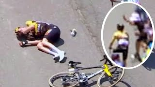 Spectator Causes Huge Crash in Tour de France 2023 Stage 15