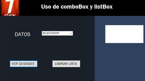 Uso de ComboBox y Listbox C#