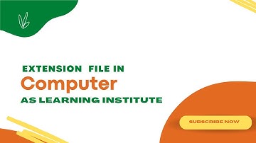 File Extension in Computer || Computer Basic #fileextension #compterfileextension #aslearning