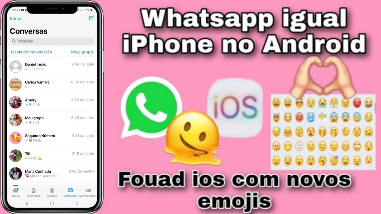 SAIU!WHATSAPP IGUAL IPHONE IOS 16 NO ANDROID 2022 ~ Fouad ios com os ...
