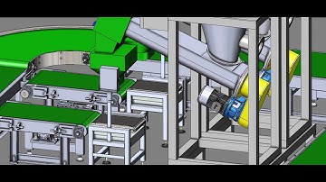 Cement bag filling machine-industrial 3D model : machine-world.net P291