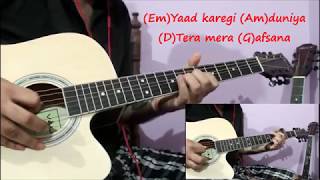 Vignette de la vidéo "Yaara Teri Yaari Ko - Rahul Jain | Guitar Tabs & Chords Lesson | Yaarana"