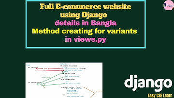 Django Full E-commerce website in Bangla |  Method Creating for variants in views | part 69
