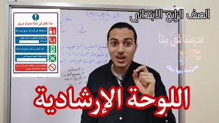 كتابة لوحة إرشادية ( كتابة سردية ) الصف الرابع الابتدائي _ أحمد محمد عبد الجواد