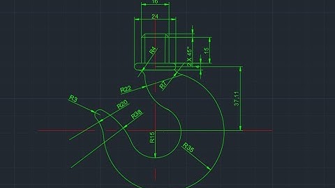 AutoCAD 2D CRANE HOOK DRAWING