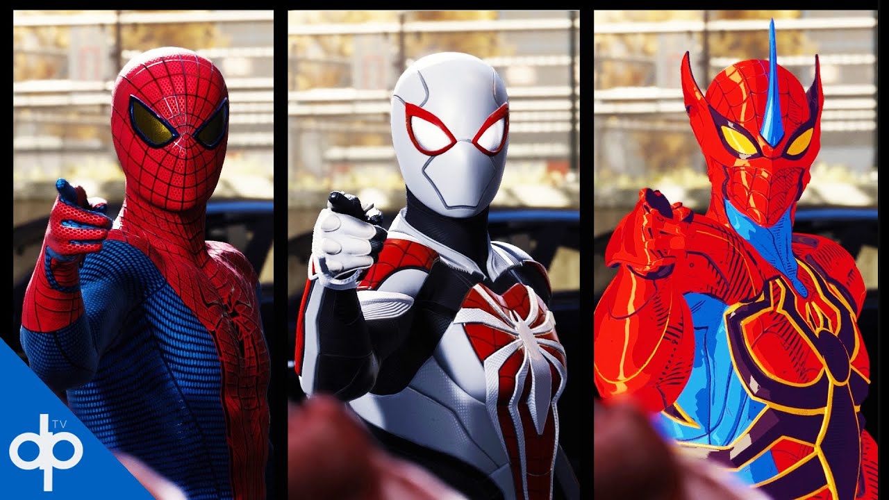 Miles Golpea a Spider-Man con todos los Nuevos Trajes de PS5 - PS4 - YouTube