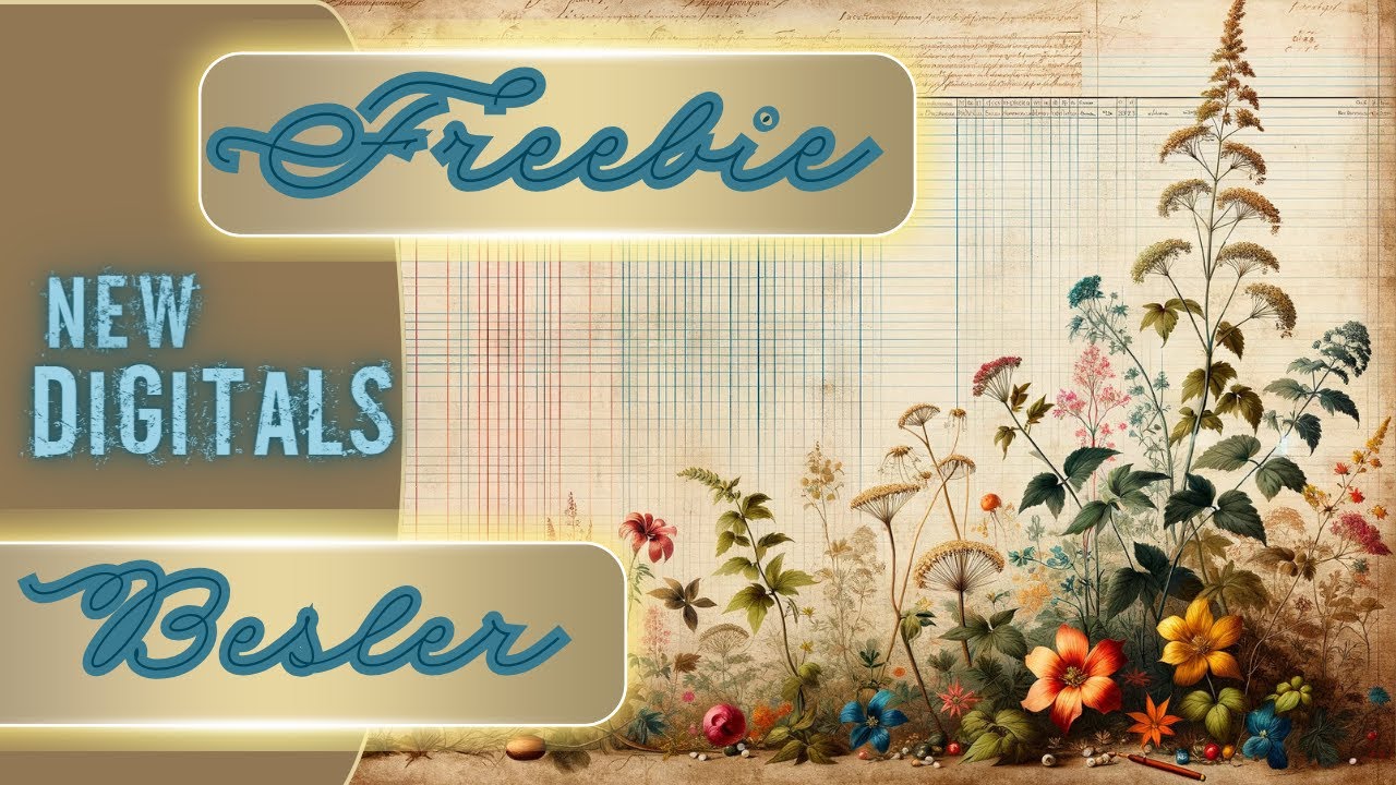 "Unveil the Beauty of Besler: My Latest Botanical Digital Kit  Creation! | Junky June Special"