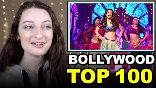 are these really the TOP 100 BOLLYWOOD songs?? Indian songs reaction!!