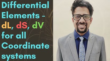 Differential elements dL, dS, dV in rectangular, cylindrical and spherical systems