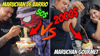 MARUCHAN de POBRE vs de RICO 💸🍜 creo que ya sé cuál ganó 😳