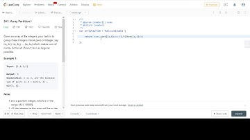 LeetCode 561. Array Partition I JavaScript Solution: One Line