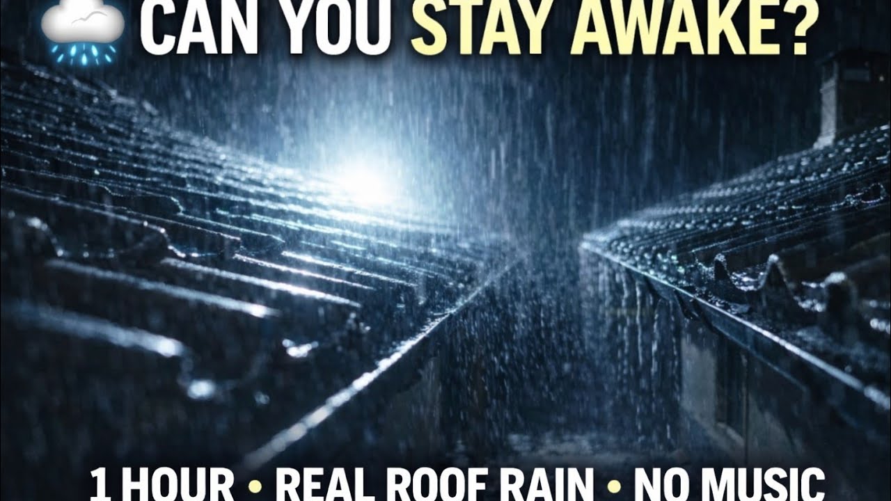 Can You Stay Awake? 1 Hour Real Roof Rain – No Music, No Thunder