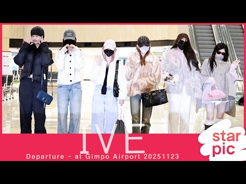 아이브 '언제나 러블리 천사' [STARPIC] IVE Departure - at Gimpo Airport 20251123