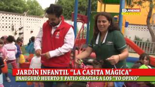 JARDÍN INFANTIL “LA CASITA MÁGICA” DE LINDEROS INAUGURÓ HUERTO Y PATIO GRACIAS A LOS “YO OPINO”