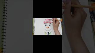 Snowman with Water Colours snowman winter viral trending snowman sia watercolor