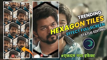 create trending hexagon tiling effect status || alight motion video editing || 4k full screen status