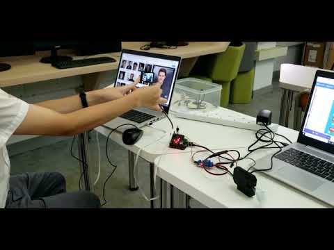 The demonstration of AI lens face recognition to unlock the solenoid lock part 1