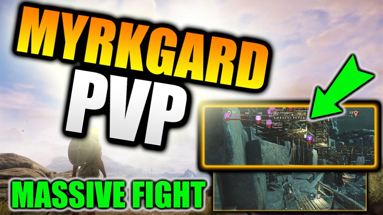 New World MMO MASSIVE Myrkgard Fight! White Zone PVP in New World! New