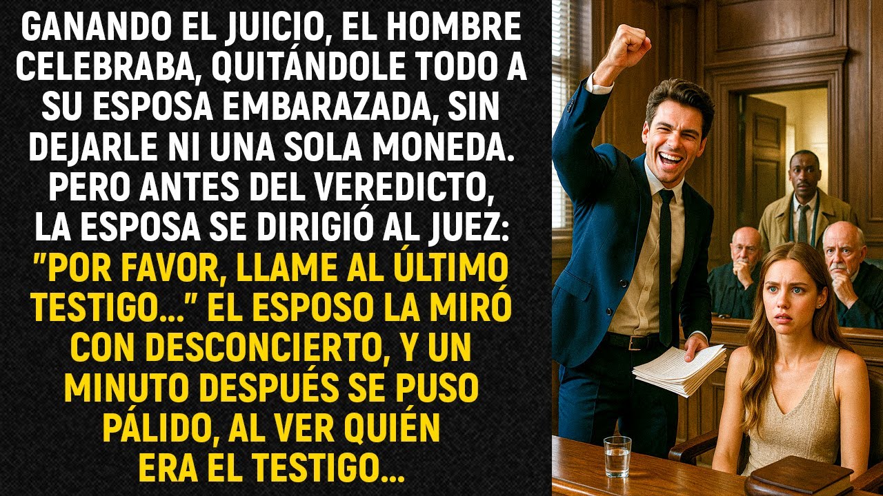 Ganando el juicio, el hombre celebraba, quitándole todo a su esposa embarazada, sin dejarle...